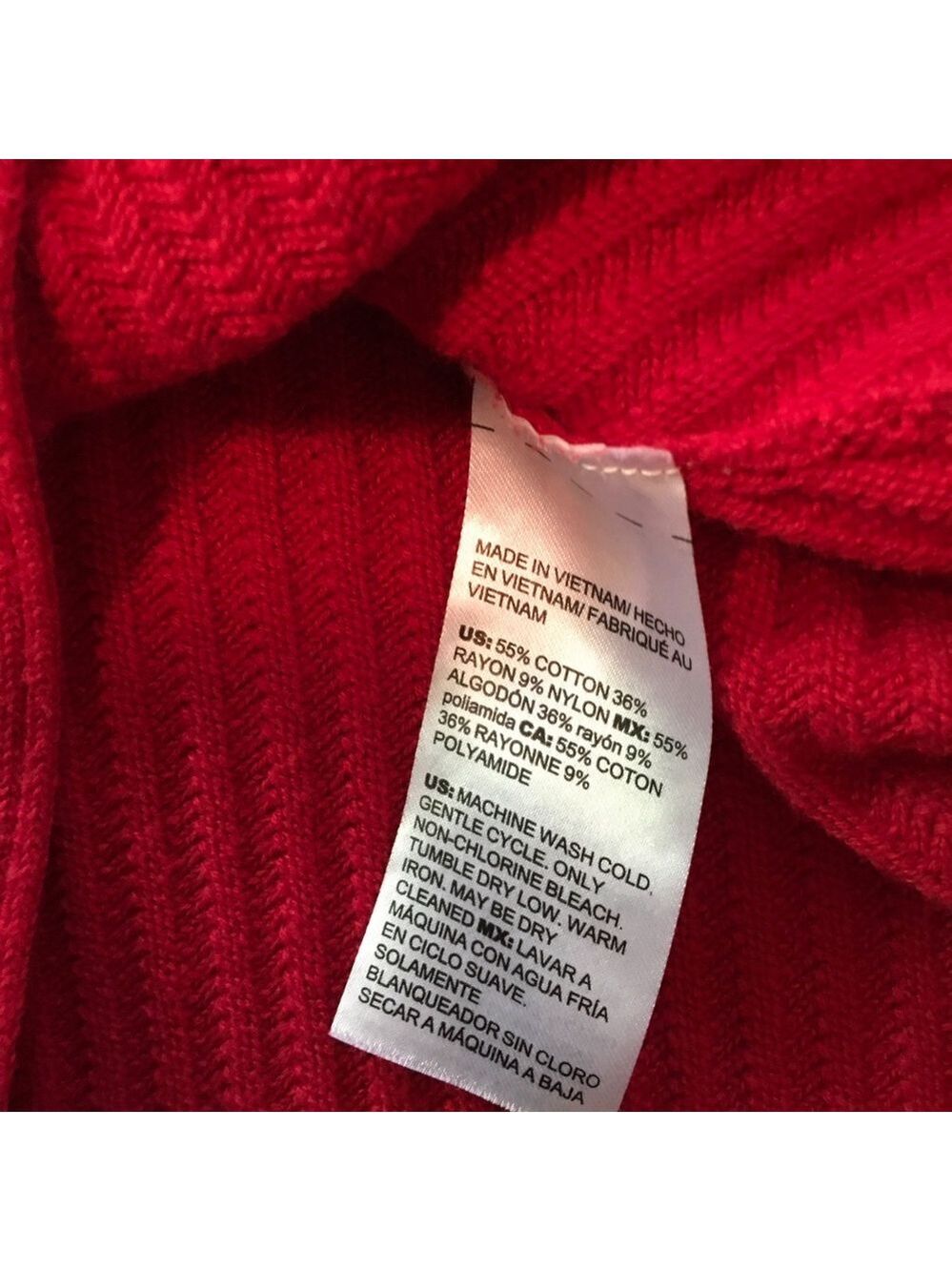 Chico's Vibrant Red Long Sleeve Tunic Sweater - Picture 5 of 5